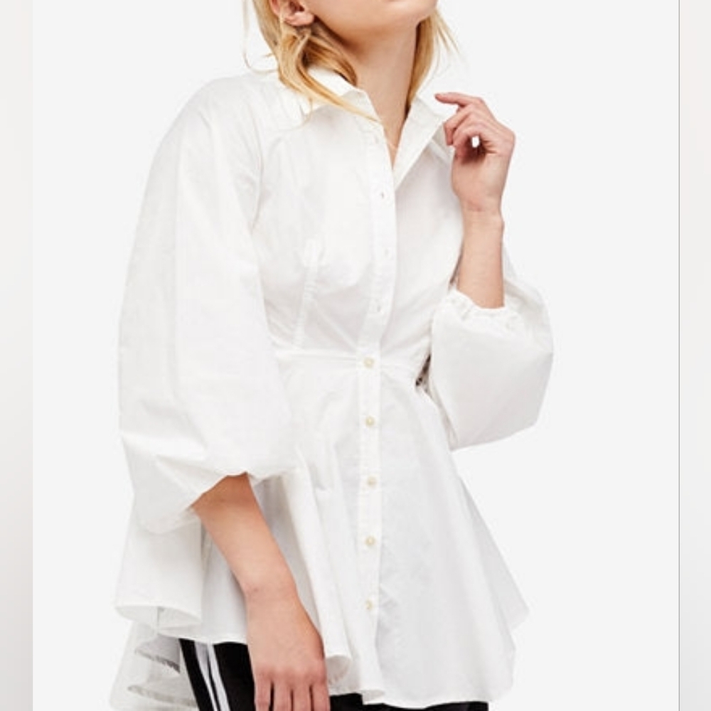FREE PEOPLE All The Time New Tunic Peplum Top XS